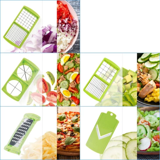 Billig 🧨 Genius Genus Nicer Dicer Plus (18 Teile) In Kiwi - Obstschneider Zwiebelschneider Pommesschneider; A33884 👏 5 Billig 🧨 Genius Genus Nicer Dicer Plus (18 Teile) In Kiwi - Obstschneider Zwiebelschneider Pommesschneider; A33884 👏 – Bild 3