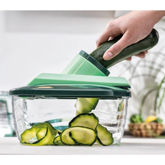 Billig 💯 Genius Nicer Dicer Chef Reiben & Spiral-Einsatz (3 Teile) Kombi Set In Grün Inkl. Schutzabdeckung Allesschneider; A27059 🔥 6 Billig 💯 Genius Nicer Dicer Chef Reiben & Spiral-Einsatz (3 Teile) Kombi Set In Grün Inkl. Schutzabdeckung Allesschneider; A27059 🔥 – Bild 4