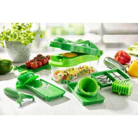 Bestpreis 🌟 Genius Nicer Dicer Fun Croco (14 Teile) Ink. Spiralschneider Küchengerät Allesschneider Gemüseschneider In Grün; A34194 😍 4 Bestpreis 🌟 Genius Nicer Dicer Fun Croco (14 Teile) Ink. Spiralschneider Küchengerät Allesschneider Gemüseschneider In Grün; A34194 😍 – Bild 2