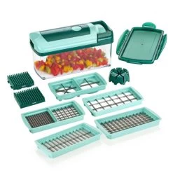 Bester Verkauf 🤩 Genius Nicer Dicer Fusion Set 12-tlg Gemüseschneider Tomatenschneider; A81939 ✨