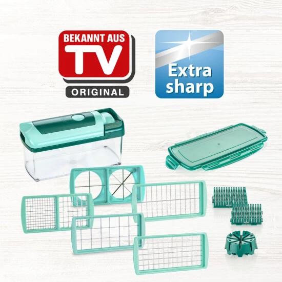 Bester Verkauf 🤩 Genius Nicer Dicer Fusion Set 12-tlg Gemüseschneider Tomatenschneider; A81939 ✨ 4 Bester Verkauf 🤩 Genius Nicer Dicer Fusion Set 12-tlg Gemüseschneider Tomatenschneider; A81939 ✨ – Bild 2