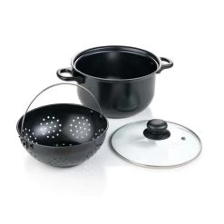 Bestes Angebot ⭐ Genius World´s Greatest Pot (3 Teile) Kochtopf-Set Mit Siebeinsatz 20 Cm Topf; A24654 ❤️