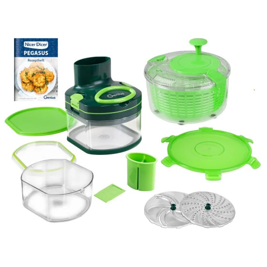 Budget 🧨 Genius Nicer Dicer Pegasus | Deluxe-Set 16-tlg. 😀 3 Budget 🧨 Genius Nicer Dicer Pegasus | Deluxe-Set 16-tlg. 😀