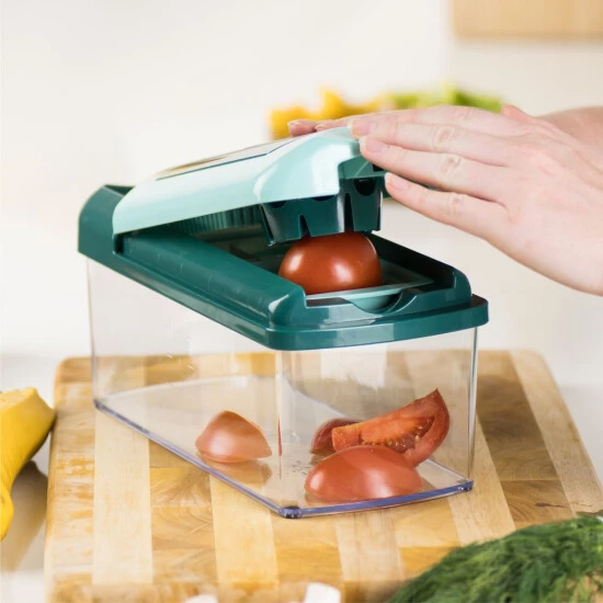 Budget ⭐ Genius Nicer Dicer Fusion (10 Teile) Alles - Schneider Obst- Und Gemüseschneider Schneid - Gerät; A33728 🤩 8 Budget ⭐ Genius Nicer Dicer Fusion (10 Teile) Alles - Schneider Obst- Und Gemüseschneider Schneid - Gerät; A33728 🤩 – Bild 6