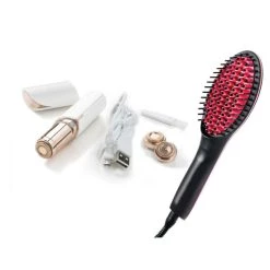 Großhandel ✨ Genius Flawless Inkl. Simply Straight | 8 Teile | Gesichtshaarentferner | Trimmer | Glättebürste | Bekannt Aus TV 🧨