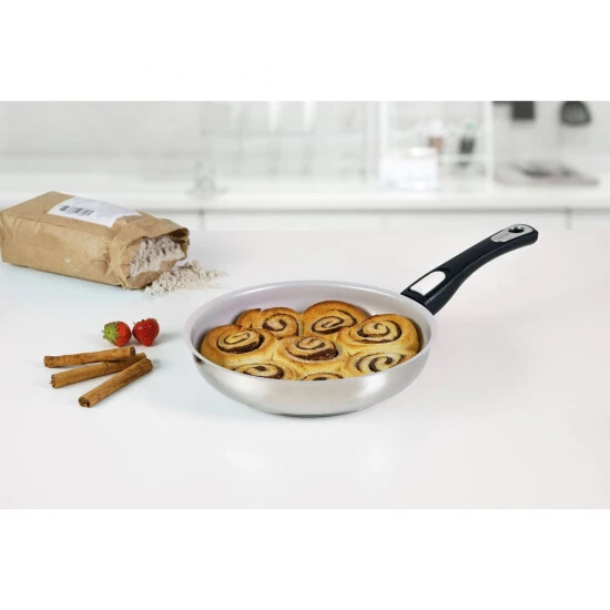 Budget 🎁 Genius Cerafit Steel Pfanne + Glasdeckel 24cm Bratpfanne Alle Herdarten Antihaft; A24664 🌟 4 Budget 🎁 Genius Cerafit Steel Pfanne + Glasdeckel 24cm Bratpfanne Alle Herdarten Antihaft; A24664 🌟 – Bild 2