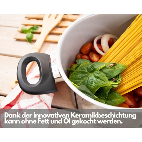 Großhandel 👍 Genius Cerafit Steel Kochtopf 24 Cm | Topf-Set Mit Glasdeckel; A24680 🤩 5 Großhandel 👍 Genius Cerafit Steel Kochtopf 24 Cm | Topf-Set Mit Glasdeckel; A24680 🤩 – Bild 3