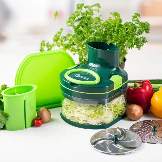 Billig 🎉 Genius Nicer Dicer Pegasus Gemüsezerkleinerer 10-tlg | Handzugdeckel | Geringer Kraftaufwand | Gemüseschneider Für Schnelles & Sicheres Arbeiten | Fein Reiben + Grob Schneiden ✔️ 4 Billig 🎉 Genius Nicer Dicer Pegasus Gemüsezerkleinerer 10-tlg | Handzugdeckel | Geringer Kraftaufwand | Gemüseschneider Für Schnelles & Sicheres Arbeiten | Fein Reiben + Grob Schneiden ✔️ – Bild 2