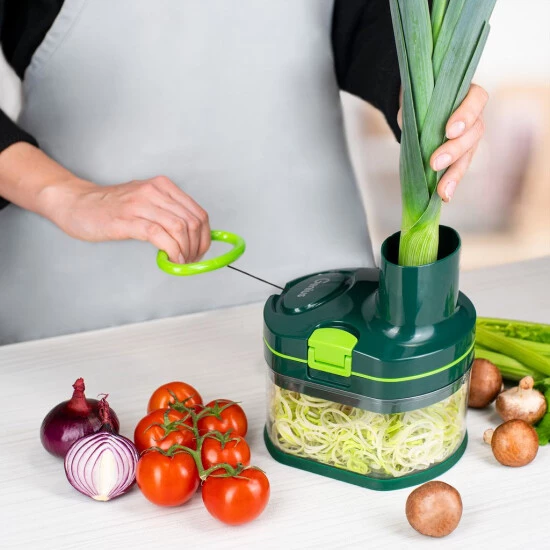 Billig 🎉 Genius Nicer Dicer Pegasus Gemüsezerkleinerer 10-tlg | Handzugdeckel | Geringer Kraftaufwand | Gemüseschneider Für Schnelles & Sicheres Arbeiten | Fein Reiben + Grob Schneiden ✔️ 5 Billig 🎉 Genius Nicer Dicer Pegasus Gemüsezerkleinerer 10-tlg | Handzugdeckel | Geringer Kraftaufwand | Gemüseschneider Für Schnelles & Sicheres Arbeiten | Fein Reiben + Grob Schneiden ✔️ – Bild 3