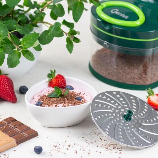 Billig 🎉 Genius Nicer Dicer Pegasus Gemüsezerkleinerer 10-tlg | Handzugdeckel | Geringer Kraftaufwand | Gemüseschneider Für Schnelles & Sicheres Arbeiten | Fein Reiben + Grob Schneiden ✔️ 6 Billig 🎉 Genius Nicer Dicer Pegasus Gemüsezerkleinerer 10-tlg | Handzugdeckel | Geringer Kraftaufwand | Gemüseschneider Für Schnelles & Sicheres Arbeiten | Fein Reiben + Grob Schneiden ✔️ – Bild 4