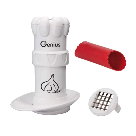 Bestpreis 🤩 Genius Knoblauch-Schneider G5 Mit Wechselmesser Weiß Kunststoff Spülmaschinengeeignet; A19125 👏 3 Bestpreis 🤩 Genius Knoblauch-Schneider G5 Mit Wechselmesser Weiß Kunststoff Spülmaschinengeeignet; A19125 👏