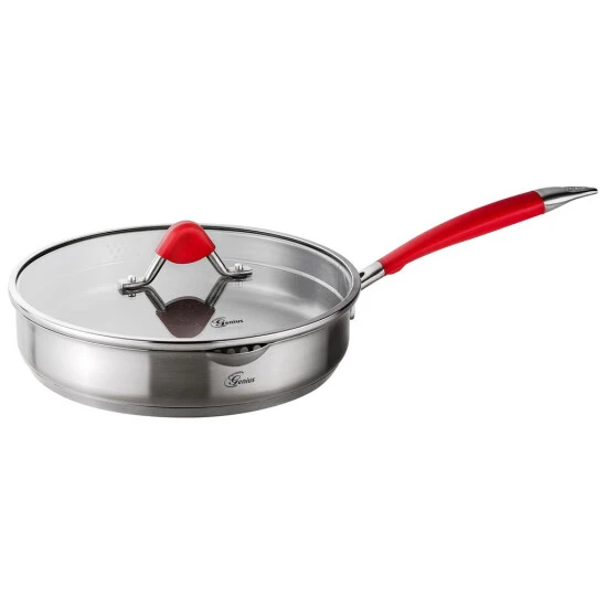 Neu 🧨 Genius Steelfit PRO 500 Bratpfanne Ø 24 Cm Mit Deckel Universalpfanne Mit Aluminiumkern In Silber; A24421 🌟 3 Neu 🧨 Genius Steelfit PRO 500 Bratpfanne Ø 24 Cm Mit Deckel Universalpfanne Mit Aluminiumkern In Silber; A24421 🌟