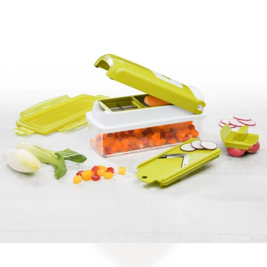 Brandneu ❤️ Genius Nicer Dicer Smart (5 Teile) Obstschneider Zwiebelschneider Mandoline Multischneider Gemüseschneider In Gelb; A336 😉 4 Brandneu ❤️ Genius Nicer Dicer Smart (5 Teile) Obstschneider Zwiebelschneider Mandoline Multischneider Gemüseschneider In Gelb; A336 😉 – Bild 2