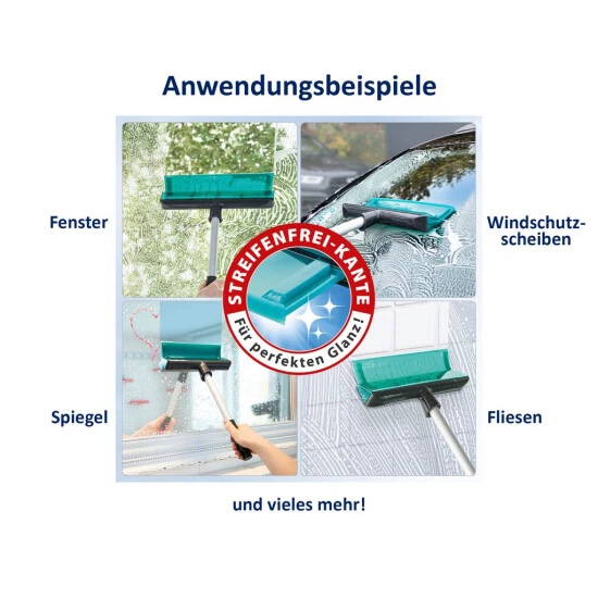 Auslauf 🛒 Genius Fensterwischer Deluxe-Set 7 Tlg - Fensterputzer + Ausziehbarer Teleskop-Stiel, Wanne & Mikrofaserbezug | Streifenfreie Sauberkeit; A81964 🤩 4 Auslauf 🛒 Genius Fensterwischer Deluxe-Set 7 Tlg - Fensterputzer + Ausziehbarer Teleskop-Stiel, Wanne & Mikrofaserbezug | Streifenfreie Sauberkeit; A81964 🤩 – Bild 2