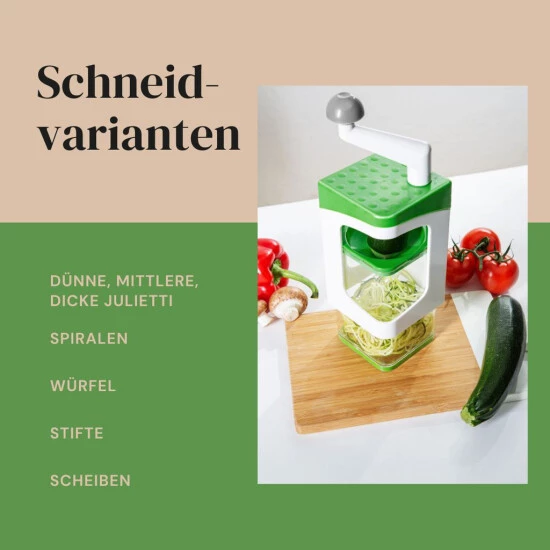 Großhandel ❤️ Genius Nicer Dicer Julietti | Spiralschneider Inkl. Würfel-Einsätze | Deluxe-Set 19-tlg. 👍 4 Großhandel ❤️ Genius Nicer Dicer Julietti | Spiralschneider Inkl. Würfel-Einsätze | Deluxe-Set 19-tlg. 👍 – Bild 2