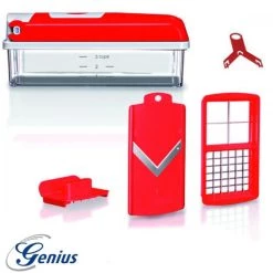 Besorgen ❤️ Genius Nicer Dicer Kompakt Rot 5 Tlg. 😍