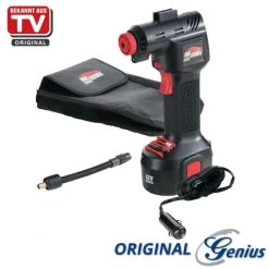 Neu 😀 Genius Air Hawk | 6 Teile | Luftkompressor | Elektrische Luftpumpe | Druck-Luftpumpe | Inkl. Auto-Adapter | NEU 🛒