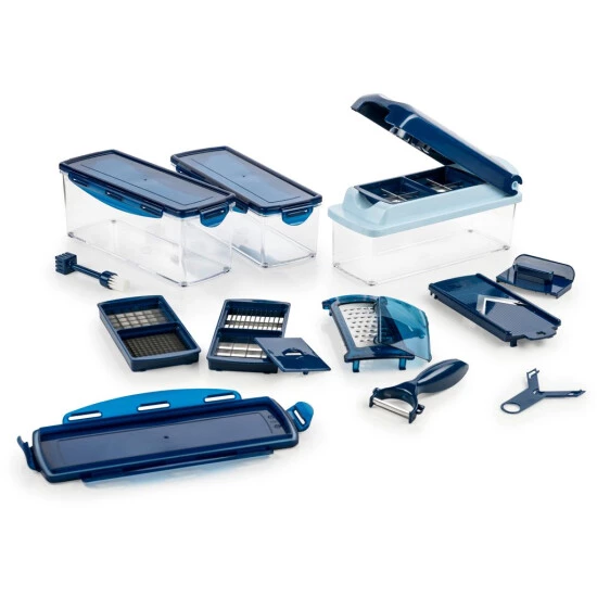 Bestpreis 😍 Genius Nicer Dicer Plus (18 Teile) In Saphirblau - Obstschneider Zwiebelschneider Pommesschneider; A33885 🛒 3 Bestpreis 😍 Genius Nicer Dicer Plus (18 Teile) In Saphirblau - Obstschneider Zwiebelschneider Pommesschneider; A33885 🛒