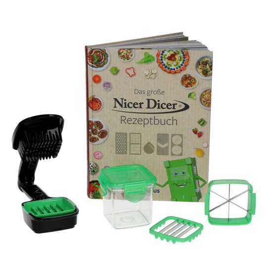 Rabatt 🥰 Genius Nicer Dicer Quick 7tlg Set Original Rezeptbuch Bekannt Werbung Zerkleinern In Pfanne Schüssel Topf ❤️ 3 Rabatt 🥰 Genius Nicer Dicer Quick 7tlg Set Original Rezeptbuch Bekannt Werbung Zerkleinern In Pfanne Schüssel Topf ❤️