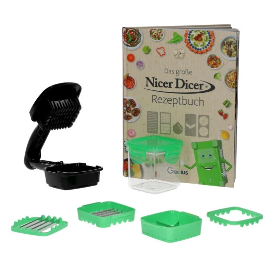 Rabatt 🥰 Genius Nicer Dicer Quick 7tlg Set Original Rezeptbuch Bekannt Werbung Zerkleinern In Pfanne Schüssel Topf ❤️ 4 Rabatt 🥰 Genius Nicer Dicer Quick 7tlg Set Original Rezeptbuch Bekannt Werbung Zerkleinern In Pfanne Schüssel Topf ❤️ – Bild 2