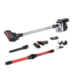 Billig 🌟 Genius Invictus X9 Akku Staubsauger | Kabelloser 2 In 1 Standstaubsauger | LED Fugendüse, Wandhalterung, HEPA-Filter, Knickrohr | Alle Bodenarten + Tierhaare 14 Teile 😉