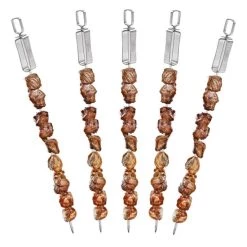 Bestpreis 🧨 Genius -BBQ Grillspieße Set 5-tlg Edelstahl Fleischspieße Schaschlikspieße 15052 🎉
