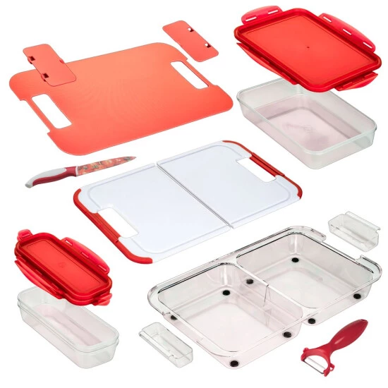 Angebote 🌟 Genius Slice N Store, Set 14tlg. : Rot 👍 4 Angebote 🌟 Genius Slice N Store, Set 14tlg. : Rot 👍 – Bild 2