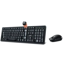 Angebote 😉 Genius KM-8200 Kombination Aus Drahtloser Tastatur Und Maus, Schwarz, USB, HUN 🌟