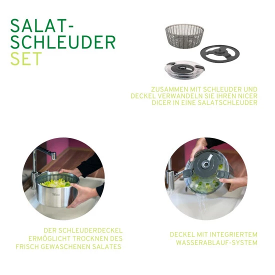 Budget 😀 Genius Nicer Dicer Family | Set 7-tlg. | Inkl. Schleuder ✔️ 7 Budget 😀 Genius Nicer Dicer Family | Set 7-tlg. | Inkl. Schleuder ✔️ – Bild 5