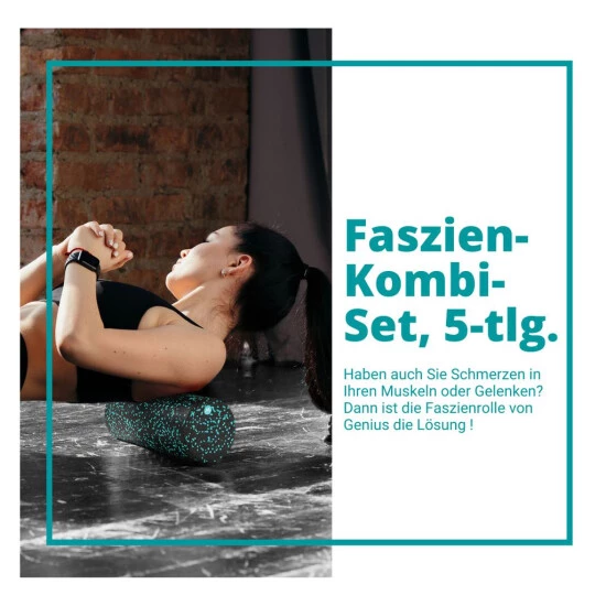 Blitzangebot 😀 Genius Faszienrolle Für Tiefenmassage (5tlg.) Massageroller Für Triggerpunkte, Faszienball (Massageball), Fußroller – Für Rücken, Beine, Füße, Nacken & Plantarfasziitis 👏 2 Blitzangebot 😀 Genius Faszienrolle Für Tiefenmassage (5tlg.) Massageroller Für Triggerpunkte, Faszienball (Massageball), Fußroller – Für Rücken, Beine, Füße, Nacken & Plantarfasziitis 👏