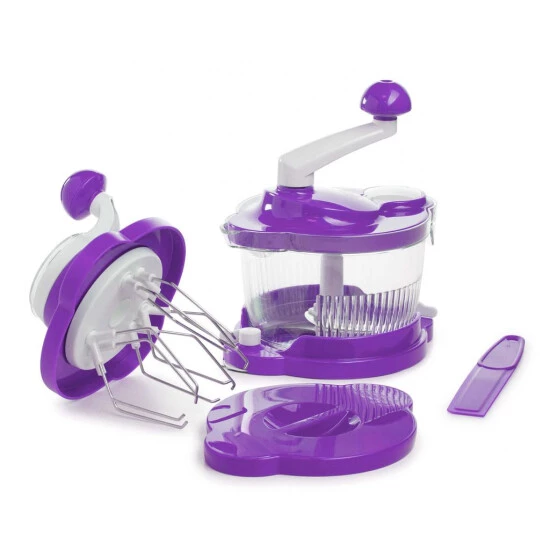 Schlussverkauf ✨ Genius - Mixer 21253 Cutter Multitalent 6 Tlg. Lila Küchenmaschine Rührgerät 😍 3 Schlussverkauf ✨ Genius - Mixer 21253 Cutter Multitalent 6 Tlg. Lila Küchenmaschine Rührgerät 😍