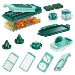 Rabatt 😉 Genius Nicer Dicer Fusion Smart (16tlg) Inkl. Spiralschneider Küchengerät Allesschneider Gemüseschneider In Grün; A33811 ✨