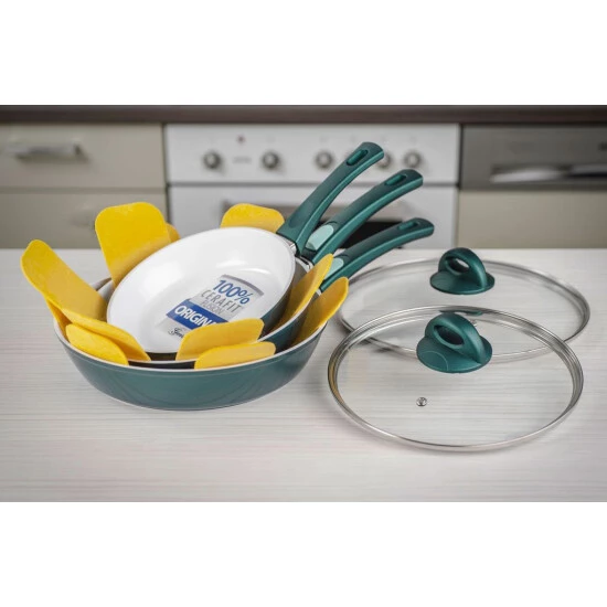 Neu 🧨 Genius Cerafit Fusion Bratpfannen-Set (7 Teile) Ø 20 Cm Ø 24 Cm Ø 28 Cm In Smaragdgrün Mit Antihaft-Beschichtung; A24055 ❤️ 4 Neu 🧨 Genius Cerafit Fusion Bratpfannen-Set (7 Teile) Ø 20 Cm Ø 24 Cm Ø 28 Cm In Smaragdgrün Mit Antihaft-Beschichtung; A24055 ❤️ – Bild 2