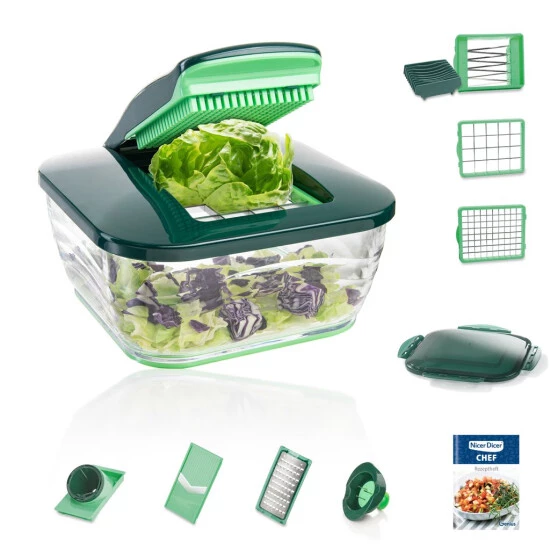 Neu 🥰 Genius Nicer Dicer Chef (15 Teile) Obst & Gemüseschneider Allesschneider Julietti-Schneider Multi-Schneider; A27060 🤩 3 Neu 🥰 Genius Nicer Dicer Chef (15 Teile) Obst & Gemüseschneider Allesschneider Julietti-Schneider Multi-Schneider; A27060 🤩