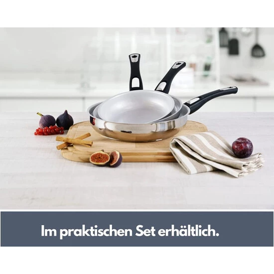 Großhandel 🥰 Genius Cerafit Steel Pfannenset 5-tlg 20 24 28 Cm Mit Deckel Induktion Pfanne 🎁 4 Großhandel 🥰 Genius Cerafit Steel Pfannenset 5-tlg 20 24 28 Cm Mit Deckel Induktion Pfanne 🎁 – Bild 2