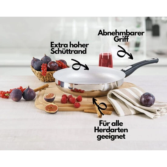 Großhandel 🥰 Genius Cerafit Steel Pfannenset 5-tlg 20 24 28 Cm Mit Deckel Induktion Pfanne 🎁 5 Großhandel 🥰 Genius Cerafit Steel Pfannenset 5-tlg 20 24 28 Cm Mit Deckel Induktion Pfanne 🎁 – Bild 3