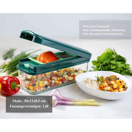 Bestes Angebot ❤️ Genius Nicer Dicer Exclusive Gemüseschneider 15tlg Mit 6 Einsätzen + Rezeptheft; A34286 ❤️ 7 Bestes Angebot ❤️ Genius Nicer Dicer Exclusive Gemüseschneider 15tlg Mit 6 Einsätzen + Rezeptheft; A34286 ❤️ – Bild 5