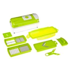 Brandneu 👍 Genius Nicer Dicer Smart 9 Teile - Schneiden, Würfeln, Hobeln, Schälen, Aufbewahren, Obst- & Gemüse-Schneider; A33551 ⌛