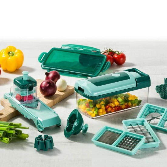 Top 10 🎁 Genius Nicer Dicer Fusion Smart Julietti (16 Teile) Obst- & Gemüseschneider Spiralschneider In Rubinrot; A33821 😉 5 Top 10 🎁 Genius Nicer Dicer Fusion Smart Julietti (16 Teile) Obst- & Gemüseschneider Spiralschneider In Rubinrot; A33821 😉 – Bild 3