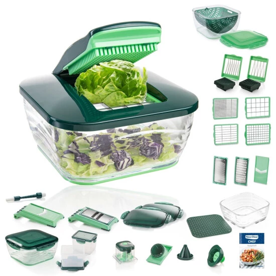 Schlussverkauf 🎉 Genius Nicer Dicer Chef 37-tlg Set Gemüseschneider Inkl. 3 In 1 Siebschüssel; A81893 🎉 8 Schlussverkauf 🎉 Genius Nicer Dicer Chef 37-tlg Set Gemüseschneider Inkl. 3 In 1 Siebschüssel; A81893 🎉 – Bild 6