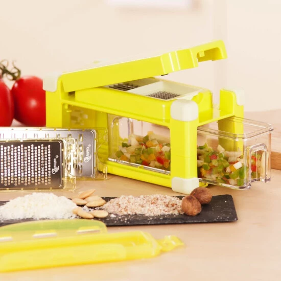 Großhandel 🥰 Genius Nicer Dicer Magic Cube Gourmet Set (9tlg) Schneiden Reiben Hobeln Würfeln Allesschneider In Grün; A33826 🌟 7 Großhandel 🥰 Genius Nicer Dicer Magic Cube Gourmet Set (9tlg) Schneiden Reiben Hobeln Würfeln Allesschneider In Grün; A33826 🌟 – Bild 5