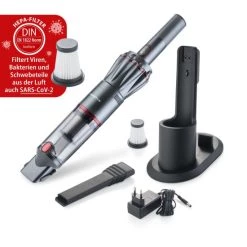 Auslauf ✨ Genius Invictus One 1.0 Akku Handstaubsauger 9 Teile Beutellos Kabellos Autostaubsauger 90W + Zubehör; A28178 🌟