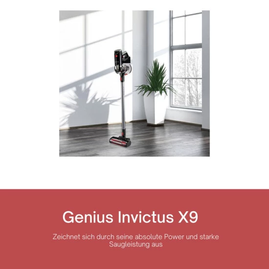 Budget ✨ Genius Invictus X9 Set 23-teilig Akku-Staubsauger - Akkusauger Mit Mini-Elektrobürste, Hochleistungs-BLDC Motor, Ladesta 🛒 4 Budget ✨ Genius Invictus X9 Set 23-teilig Akku-Staubsauger - Akkusauger Mit Mini-Elektrobürste, Hochleistungs-BLDC Motor, Ladesta 🛒 – Bild 2