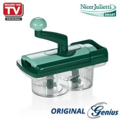 Brandneu 🎁 Genius Nicer Twist Smart | 7 Teile | Gemüse-Schneider | Zwiebel-Schneider | Pesto | Hacken | Zerkleinern | Farbe Mintgrün 😉