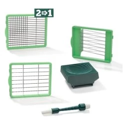 Bestes Angebot 🤩 Genius Nicer Dicer Chef Messereinsätze (6 X 6 + 6 X 30 + 12 X 48 Mm Inkl. Tomateneinsatz 6mm) Mit Reinigungsbürste In Gr ✔️