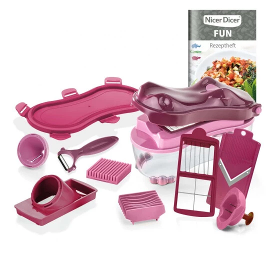 Beste Bewertungen von 😀 Genius Nicer Dicer Fun Hippo (14 Teile) Inkl. Spiralschneider Küchengerät Allesschneider Gemüseschneider In Rubinrot; A3 ⭐ 3 Beste Bewertungen von 😀 Genius Nicer Dicer Fun Hippo (14 Teile) Inkl. Spiralschneider Küchengerät Allesschneider Gemüseschneider In Rubinrot; A3 ⭐