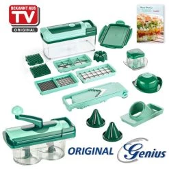 Beste Bewertungen von 🎉 Genius Nicer Dicer Fusion Julietti, Set (23tlg.) Obst-/ Gemüseschneider Inkl. Schneid-Deckel Mit Selbstreinigungsfunktion; A80103 🥰